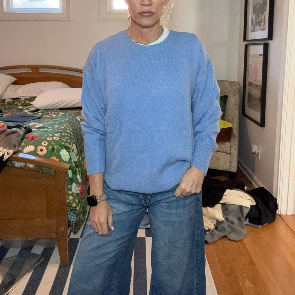 J. Crew Light Blue Crew Neck Sweater